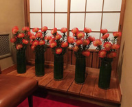17 日本橋 古美術店 展示会 生花装飾