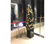 大阪市内 商業施設 ゴールド クリスマス装飾