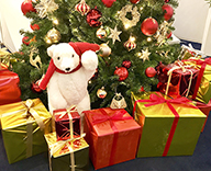 大崎 大崎駅 シスメックス株式会社 受付 クリスマス装飾