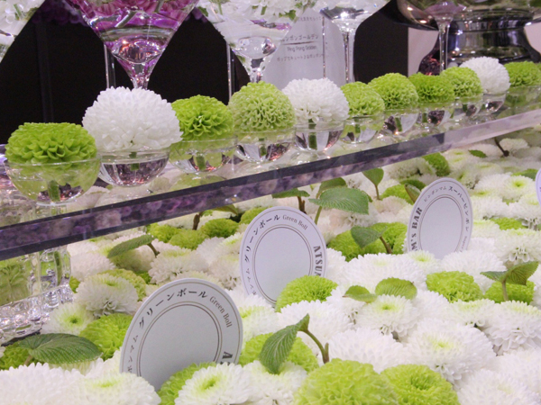 2014フラワードリーム渥美マムブース 生花装飾