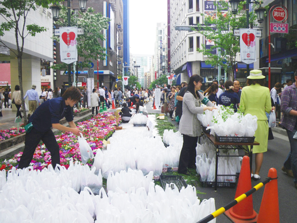 銀座みゆき通り フラワーカーペット