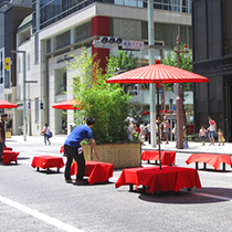 銀座通りゆかたで銀ぶら フラワーカーペット他