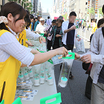 西銀座通り柳まつり 苗木配布