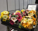 学生 水泳 競泳 植物 花 装飾 花束 VIP控室 アレンジメント