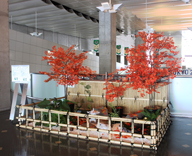 17 晴海 東京港埠頭 晴海客船ターミナル 船 玄関口 冬 造花装飾