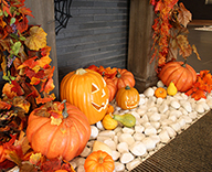 南千住 新田 マンション エントランス ハロウィン 装飾