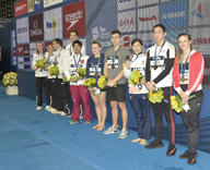 東京辰巳国際水泳場 FINA 競泳ワールドカップ2018 東京大会 ブーケ 会場装花 装飾