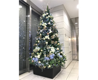 大阪市内 商業施設 ゴールド クリスマス装飾