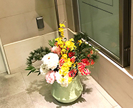 大阪市 商業施設 お正月装飾 造花 活け込み