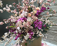 大阪市 中央区 オフィス エントランス 春 造花装飾 納品