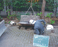 西八丁堀公園 公園改修工事 移植 Futa-toki