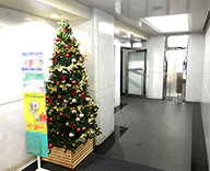 19 渋谷 日本橋 八重洲 都内 オフィス ビル エントランス クリスマツリー SEASONS