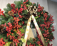 19 洋菓子舗ウエスト 銀座 クリスマス 装飾 リース ポインセチア SEASONS