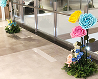 20 静岡県 三島 サントムーン 柿田川 オアシス オープン ジャイアント ペーパー フラワー 装飾