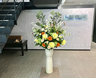 20 品川 オフィス エントランス 造花 装飾