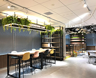 21 株式会社 日立物流 オフィス LOGISTEED CAFE フェイク グリーン 造花 装飾 SEASONS