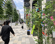 23 東京 銀座 七夕 造花 装飾 SEASONS 事例