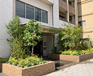23 大阪市内 花壇 外構植栽 アートフラワー 室内装飾 futatoki 事例