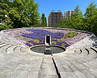 23 墨田区両国 祈念碑花壇 花絵 公園花壇 季節の花 futatoki 事例