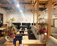 24 調布市 店内 造花 秋装花 店内装花 hitotoki 事例