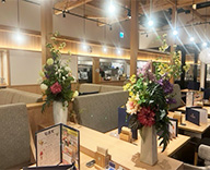 25 調布市 店舗内 造花定期 造花装飾 造花アレンジ hitotoki 事例