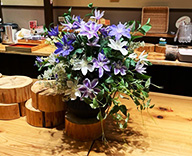 25 大阪市 店舗内 季節のお花 紫陽花 アートフラワー SEASONS 事例