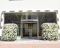 25 銀座3丁目 屋外 生花 白いばら お祝い花取りまとめ SEASONS 事例