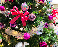 25 西銀座 館内　館外 ガーランド 南国風クリスマス 装飾 SEASONS 事例