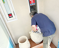 25 東京 江戸川 病院 エントランス プランター futatoki 事例