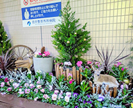 25 東京 江戸川 病院 エントランス 花壇 futatoki 事例