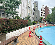 26 東京都 中央区 じゃぶ池 じゃぶじゃぶ池 花で彩り futatoki 事例