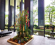 26 京橋 エントランス オフィスビル 七夕 装飾 SEASONS 事例